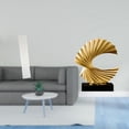 thumbnail image 2 of Floor Lamp Shade Ocean Wave Sculpture Minimalist Lampshade Crafted from Resin and Paper for Living Room Bedroom Decor, 2 of 8