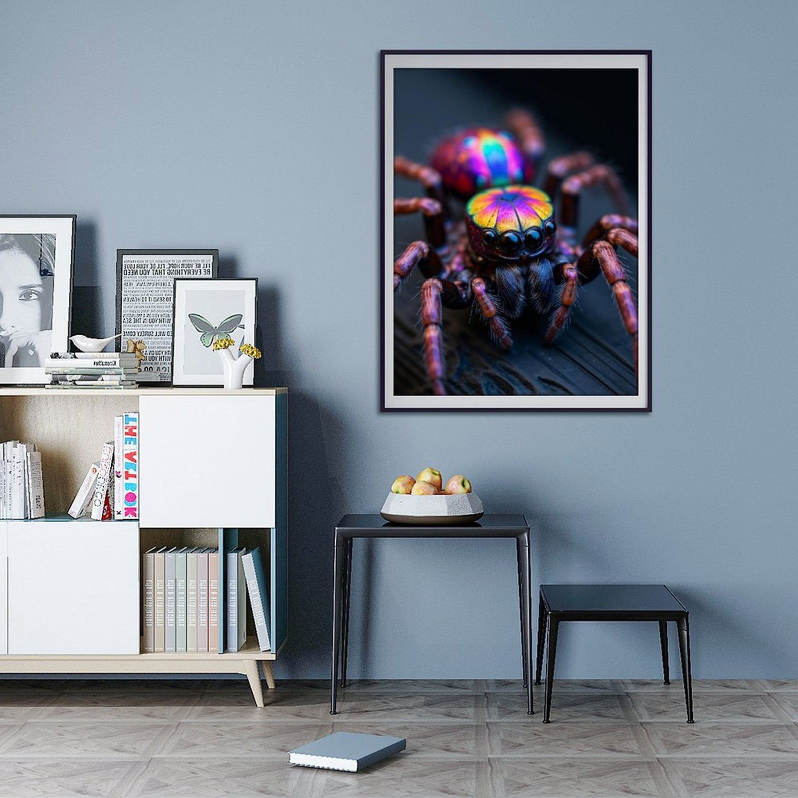 Diamond Art Kit for Adults, Colorful Iridescent Jumping Spider Diamond Painting for Adults Beginners, DIY Diamond Art Painting Kits, 5D Diamond Painting Crafts for Home Decor 12x16 Frameless