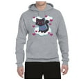thumbnail image 2 of Wild Bobby, Cute Geek Smart Kitten Cat Wearing Glasses, Animal Lover, Unisex Graphic Hoodie Sweatshirt, Heather Grey, X-Large, 2 of 3