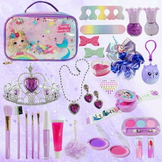 Kids Makeup Kit for Girls, Washable Girls Makeup Kit with Cosmetic