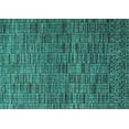 thumbnail image 1 of Ahgly Company Machine Washable Indoor Rectangle Abstract Turquoise Blue Modern Area Rugs, 2' x 5', 1 of 4