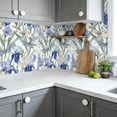 thumbnail image 6 of Chinoiserie Peel and Stick Wallpaper Delicate Floral Dragonflies Soft Blue Tones Wall Mural 23.6in x 9.8ft Self Adhesive Removable Wall Paper Floral Contact Paper for Bedroom Walls Cabinet Locker, 6 of 8