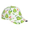 thumbnail image 3 of Fotbe Kawaii Avocado Baseball Cap, Kawaii Avocado Print Dad Hat,Outdoor Hat,Adjustable Sports Cap, Perfect For Activities, 3 of 9