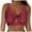 A119-Brick Red, variant on Women's Strappy Bikini Tops Padded Swimsuit Lace Up Adjustable Bathing Suit Top Light Blue,L