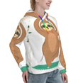 thumbnail image 6 of Salouo Cute Sloth In Yoga Pose Tree Pattern Hoodie Sweatshirts for Women, Autumn Pullover Hoodie Workout Sweat Women's Long Sleeve Preppy Sweatshirts-X-Large, 6 of 7