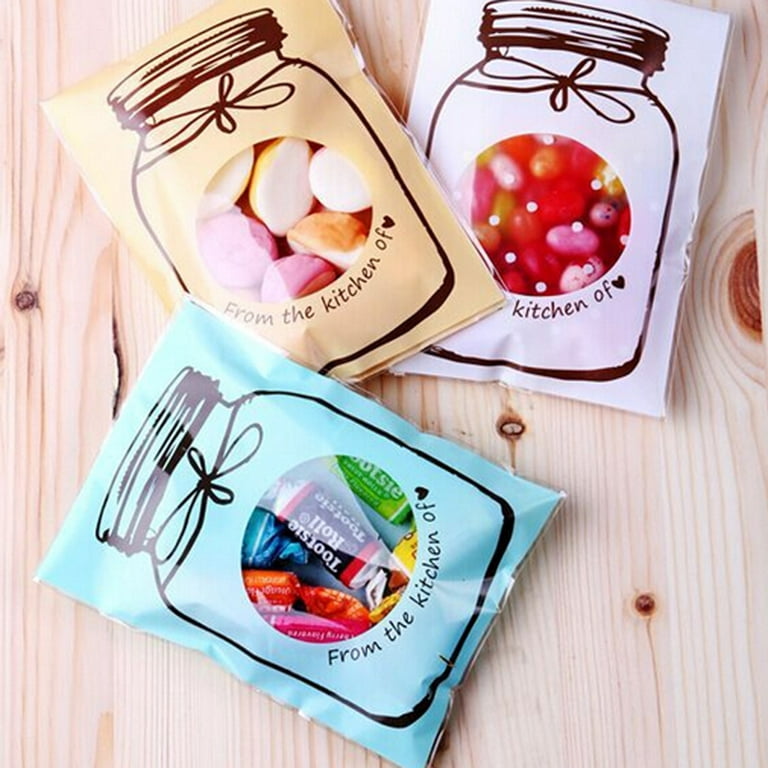 SSBSM 100Pcs Disposable Plastic Pastry Cookies Cupcake Baking Supplies Bag  Package 