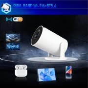 Crelander Mini Portable Projector with WiFi & Bluetooth - 1080P HD Portable Movie Projector, Built-in Netflix/YouTube, Auto Keystone, 180° Rotation, HDMI/USB/Smartphone Compatible, for Home Theater