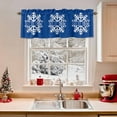 thumbnail image 2 of Valances for Windows Hello Winter Rod Pocket Cafe Window Treatments Valance Curtains for Kitchen Bathroom Laundry Basement Windows 60"x14", 2 of 7