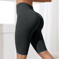 thumbnail image 7 of Women's Textured Yoga Shorts with Side Pockets, High Waist Tummy Control Workout Shorts with Peach Hip Lifting Design, Seamless Fitness Shorts for Women, Comfortable Tight Fit Exercise Shorts Grey, 7 of 7