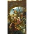 thumbnail image 2 of Charles William Wyllie 10x14 Gold Ornate Wood Frame and Double Matted Museum Art Print Titled - Beneath London Bridge, 2 of 4