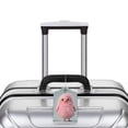 thumbnail image 5 of Naloa Adorable Pink Fluffy Birds Luggage Tag for Suitcase Leather Baggage Tag with Stainless Steel Loop Privacy Cover for Women Men Girls-2 PCS, 5 of 5