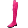 thumbnail image 4 of Honeeladyy Women's Over The Knee Thigh High Boots Lace up Flat Boot Long Riding Boots #R, 4 of 4