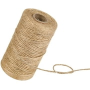 KUTONTECH Natural Jute Twine, 3Ply 328FT Arts and Crafts Jute Rope, Durable Brown Gift Wrapping, Heavy Duty Industrial