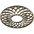 thumbnail image 2 of 18"OD x 6 1/8"ID x 1/2"P Cannes Architectural Grade PVC Pierced Ceiling Medallion, Antiqued Brass, 2 of 10
