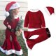 thumbnail image 3 of Conjuntos de ropa para recién nacidos, disfraz de Navidad y Año Nuevo, camisetas de forro polar de invierno, pantalones y sombreros, ropa para bebés, niños y niñas, atuendo de Papá Noel, 3 of 4