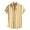 Yellow, variant on Awdenio Mens Casual Fashion Stripe Printing Turn-down Collar Short Sleeve Breathable Shirt Blouse Tops Casual Summer T-shirt For Everyday Wear And Vacation Destinations