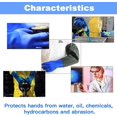 thumbnail image 2 of Guantes impermeables esmerilados - Guantes de goma alargados - Guantes de limpieza de estanques, puños elásticos con forro de flocado, para la industria química Agricultura Pesca Construcción TUNC Sencillez, 2 of 5