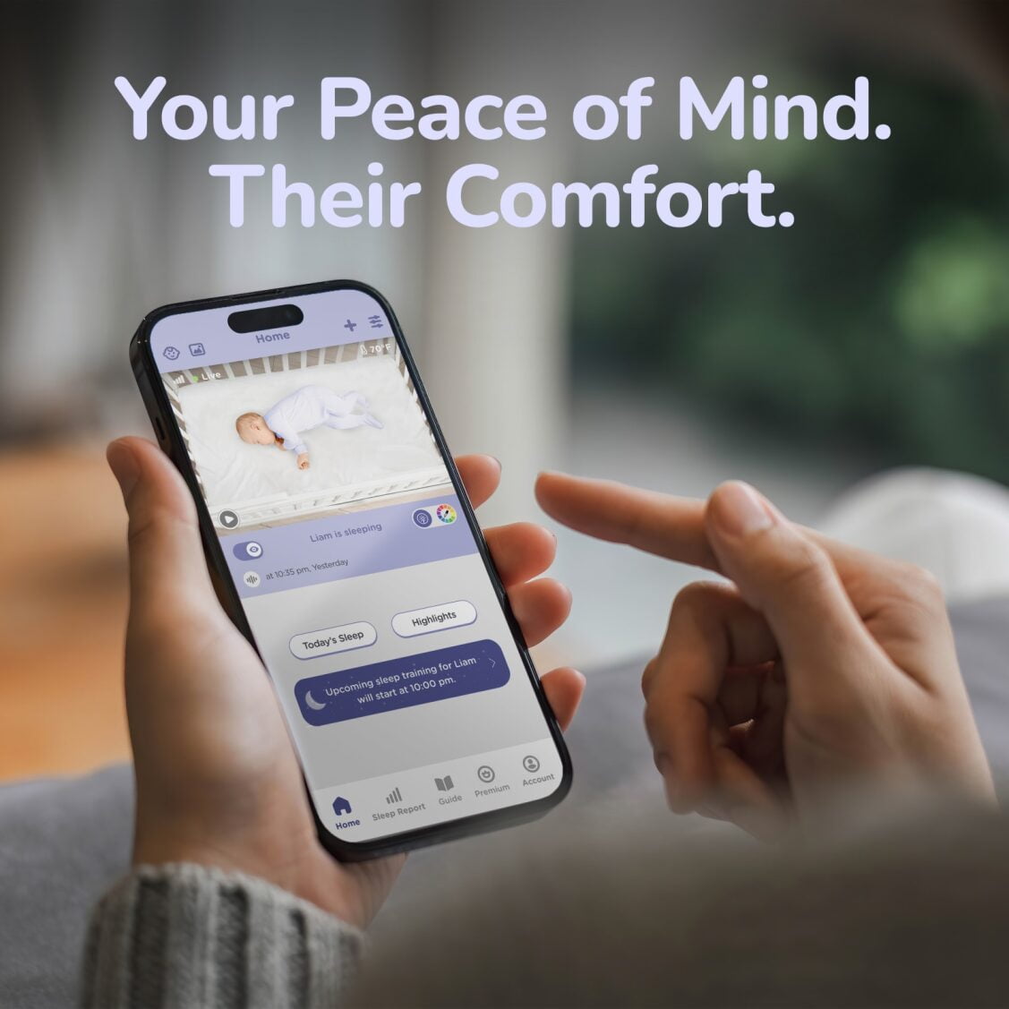 HUBBLE CONNECTED Dream+ Bundle Non-Wearable, Smart Wi-Fi Enabled Baby Movement Monitor - HD Baby Camera with Soothing Sounds & White Noise