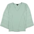 thumbnail image 1 of Alfani Blusa con mangas a capas para mujer, verde, extragrande, 1 of 1