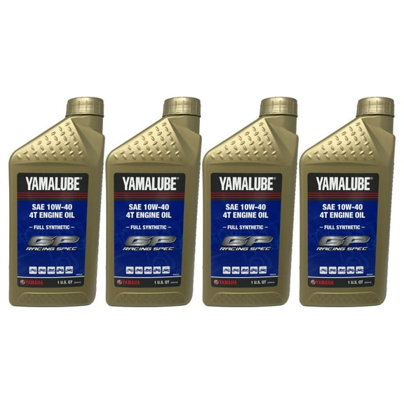Yamaha Genuine Yamalube Full Synthetic 10W40 Racing Oil LUB-RS4GP-FS-12 - 4 Pack