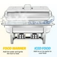 thumbnail image 5 of PRIJESSE 5 Pack Chafing Dish Buffet Set, 8QT Buffet Servers and Warmers Chaffing Servers Stainless Steel with Hull Pan, Rectangular Food Warmers for Parties Buffets, 5 of 6