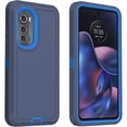 thumbnail image 1 of wonima11 for Motorola Edge 2022 Case, Defender Case Heavy Duty Shockproof Dustproof 3 in 1 Rugged Protective Phone Cover for Motorola Moto Edge 2022 (Blue), 1 of 1