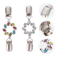 thumbnail image 2 of MasteelfCA 2Pcs All-match Scarf Buckle Fashion Silk Scarf Buckle Sweater Shawl Clips, 2 of 7