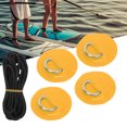 thumbnail image 4 of D Ring Pad Bungee Cord Set, Small Long Lasting High Breaking Strength PVC D Ring Patch Bungee Cord Set Easy To Store  for Inflatable Boat Kayak Accessories Yellow,Gray,Blue, 4 of 7