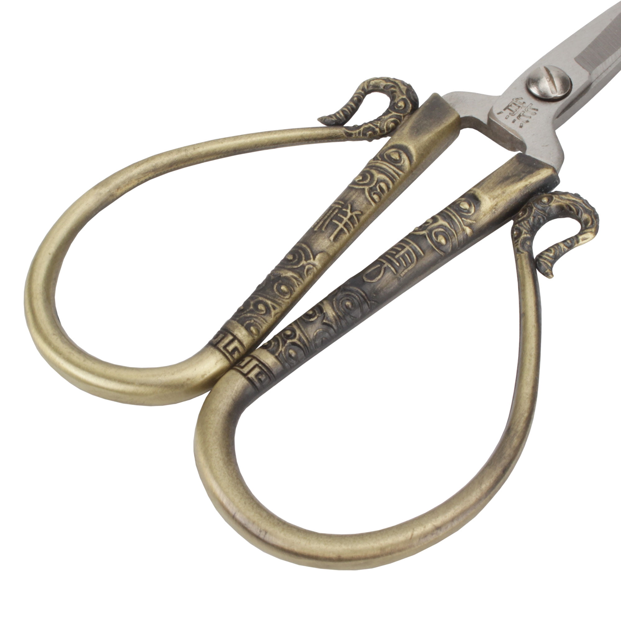 JubileeYarn Classic Chinese Small Embroidery Craft Scissors - Bronze, Copper, Silver - 1 Scissor Each