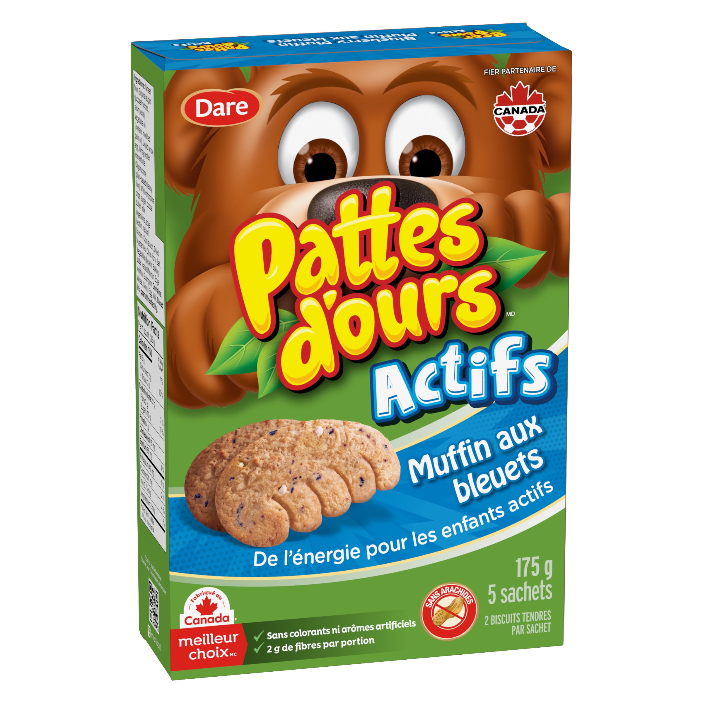 Bear Paws Active Blueberry Muffin 175g, Bear Paws Active Blueberry Muffin 175g