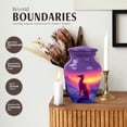 thumbnail image 3 of JAGASY Dragon Miniature Urn for Ashes Adult Male, Purple Small Urns for Human Ashes Keepsake, Snowy Mountain & Sunset Decorative Urns for Sister, Handmade Cremation Urn for Brother, (3 Inch), 3 of 7