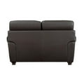 thumbnail image 6 of Lexicon Foxborough Leather 2-Piece Upholstered Sofa Set in Dark Brown, 6 of 12
