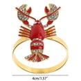 thumbnail image 4 of Milue 12Pcs Cute Lobster Napkin Rings Metal Serviette Buckle Holder Theme Party Decor, 4 of 7
