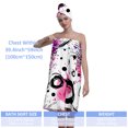 thumbnail image 4 of Colevkie Women 2 Pieces Adjustable Absorbent Bath Skirt & Shower Cap Set Beach Towel Hair Drying Cap Bath Wrap Set Quick Drying Portable for Bathroom Sauna Printed Splash Ink Florals Pattern, 4 of 8