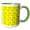 Green/White, variant on 3drose, Yellow Abstract Seamless Diagonal Square Pattern Background, 11oz Two-tone Yellow Mug
