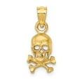 thumbnail image 1 of FB Jewels 14K Yellow Gold Skull and Cross Bones Pendant, 1 of 4