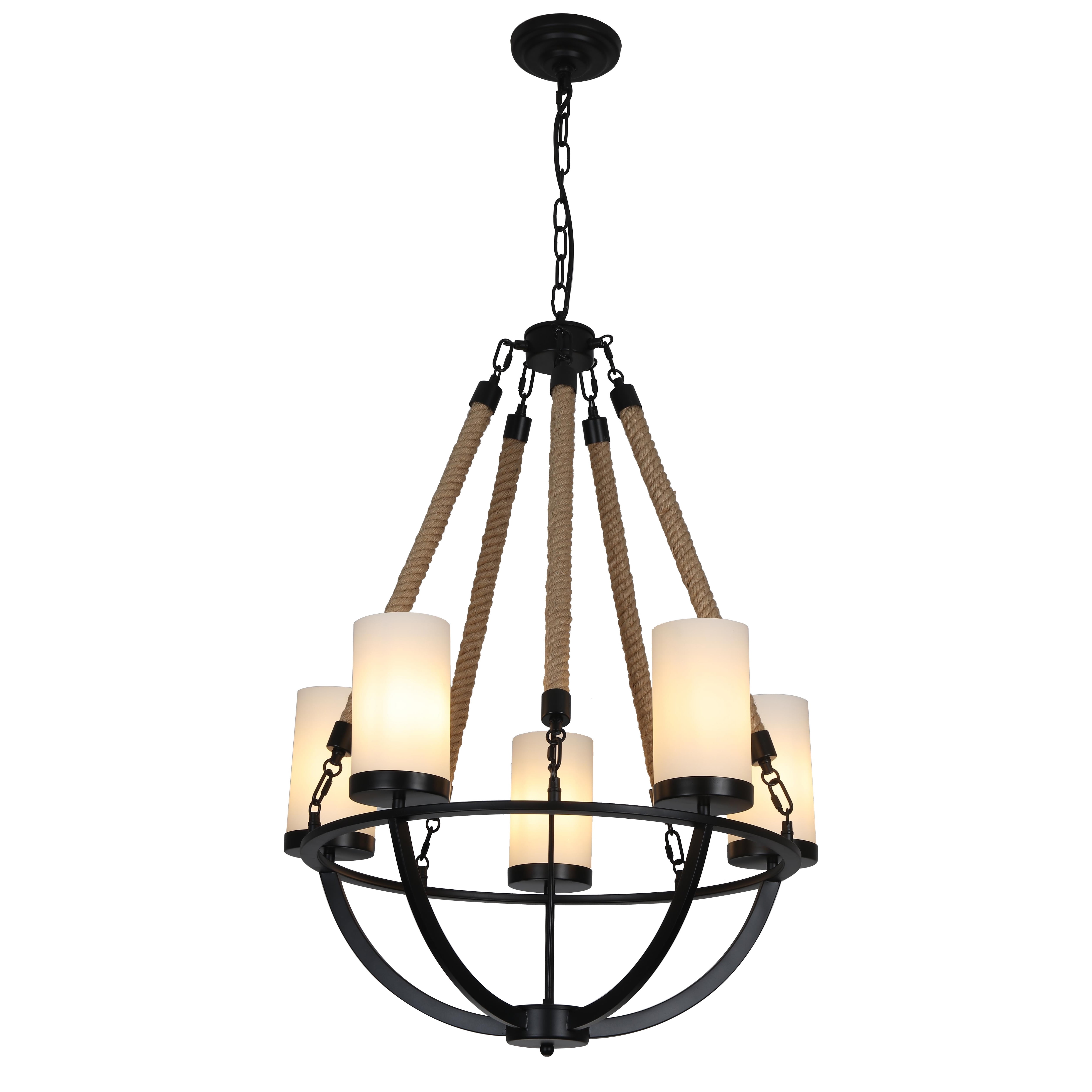 black rope ceiling light