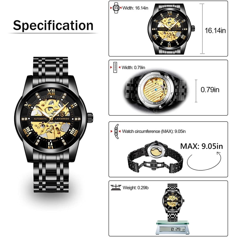 Alps Men's Skeleton Automatic Mechanical Stainless Steel Watch photo 6