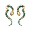 Mortilo Women Vintage Personality Zodiac Snake-Shaped Diamond Earrings Animal Alloy Earrings