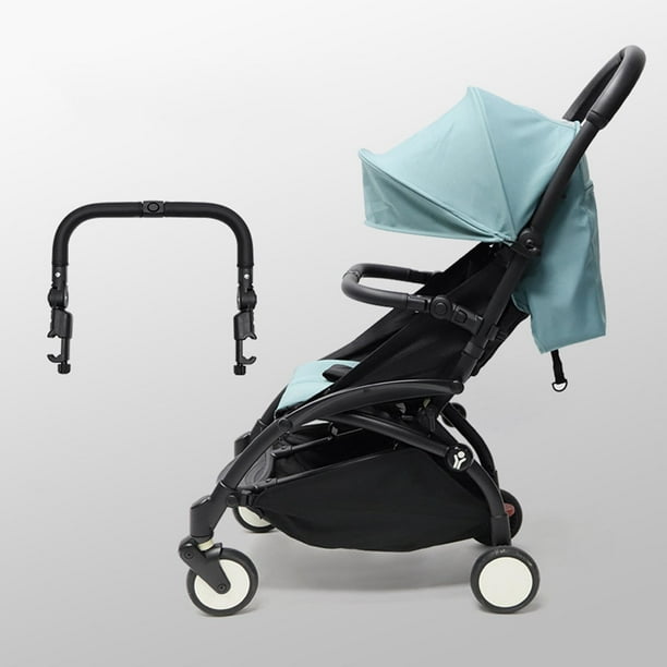 Barra de mano delantera para carrito de bebé, reposabrazos, funda de cuero PU, barra de soporte para carrito, manija universal para piezas de repuesto