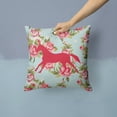 thumbnail image 2 of Carolines Treasures Horse Shabby Chic Blue Roses Canvas Fabric Decorative Pillow BB1003 14Hx14W multicolor, 2 of 4