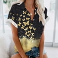 thumbnail image 2 of Blusa con estampado floral de manga corta con cuello en V para mujer OAVQHLG3B Store  lin121212, 2 of 4