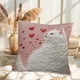 thumbnail image 5 of Juego de almohadas con estampado de animales bonitos para dormitorio, sala de estar, sofá, cojín de 45 x 45 cm para decoración de sofá y sala de estar, funda de almohada aterciopelada., 5 of 6