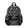 thumbnail image 3 of Dinosaur and Skull Black Pattern Cute School Backpack Bag for School with Padded Back and Adjustable Shoulder Straps 15.25"x11.5"x5.25", 3 of 5