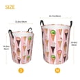 thumbnail image 2 of Large Laundry Basket with Handles - Summer Ice Cream Pink Kids Baby Dirty Clothes Laundry Hamper for Bedroom Aesthetic, 2 of 5