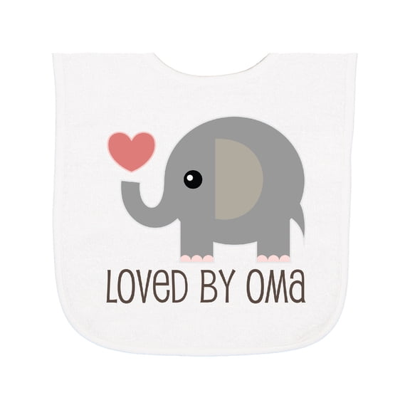 Inktastic Grandchild Loved by Oma Baby Terry Cloth Bib
