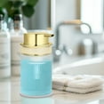 thumbnail image 2 of NiHome 14oz Multifunctional Glass Foaming Hand Soap Dispenser with Elegant Stripe Pattern, High-Capacity Easy to Refill for Home & Commercial Use, Advanced Foam Pump & Non-Slip Base (Gold), 2 of 7