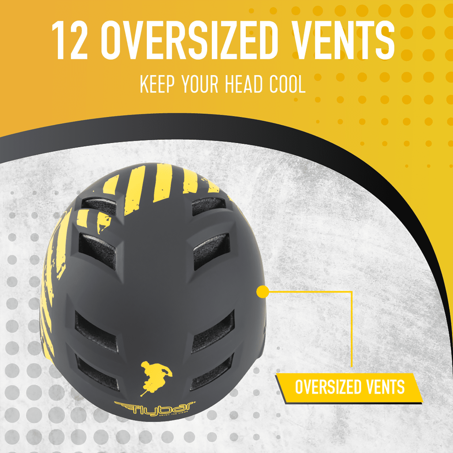 Flybar Multi Sport for Skateboard and Bike Helmet, for Kids and Adults, Ages 6+, Warning, S/M