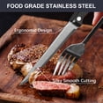 thumbnail image 5 of Bluebow 48-Piece Silverware Set with Steak Knives, Flatware Cutlery Set for 8, Food-Grade Stainless Steel Kitchen Tableware Set, 5 of 8