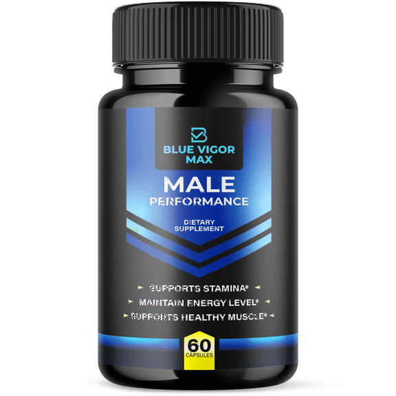 Blue Vigor Max Advanced Formula Pills All Natural Vitamin Supplement 60 Capsules
